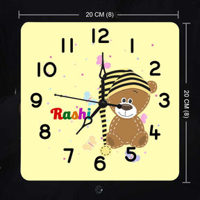 Personalised Teddy and Me Clock