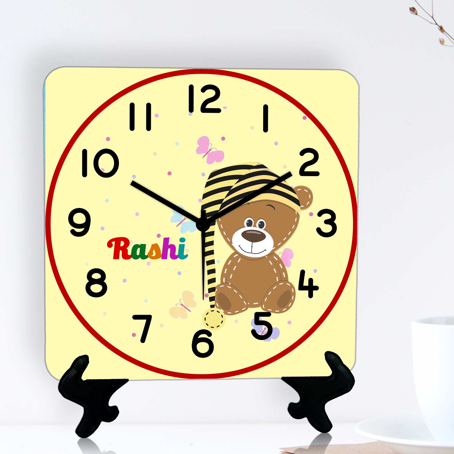 Personalised Teddy and Me Clock