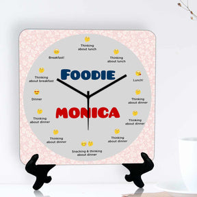 Personalised Crazy Foodie Clock