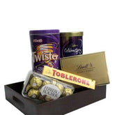Chocolates Almond Nuts & Raisins in A Tray