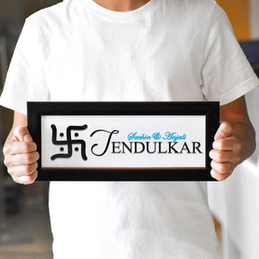 Personalised Swastika Allegro Name Plate