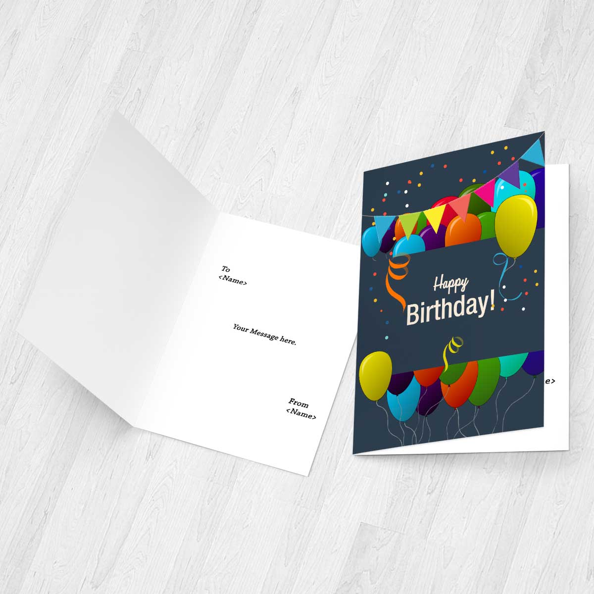 Personalised Balloon Birthday Card