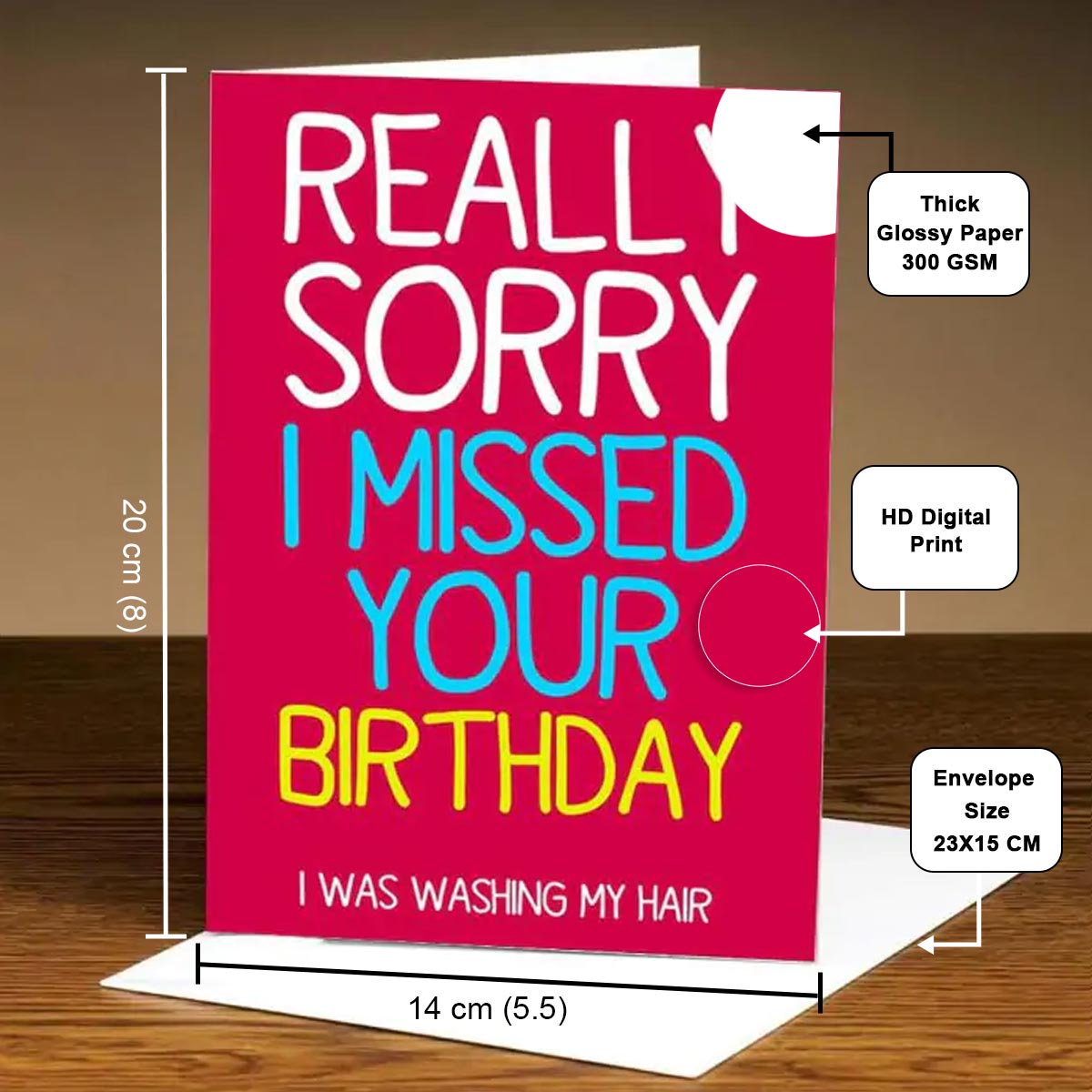 Personalised Missed Your Birthday Card