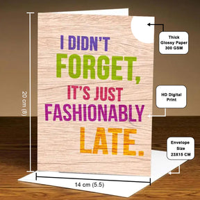 Personalised Fashionably Late Birthday Card-2