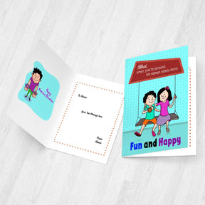 Personalised Fun & Happy Rakhi Card