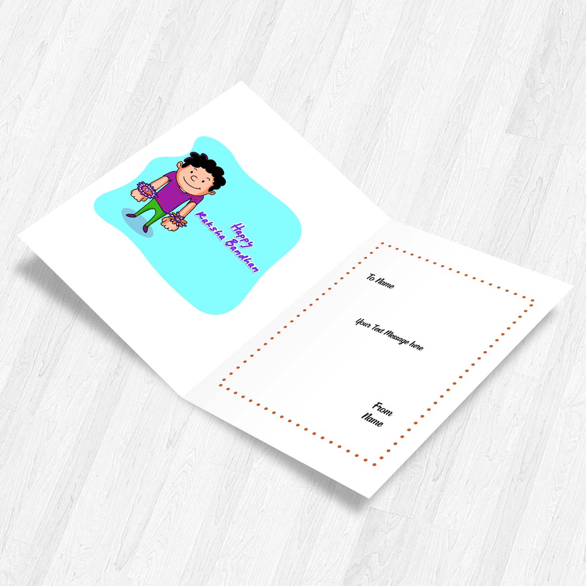 Personalised Fun & Happy Rakhi Card