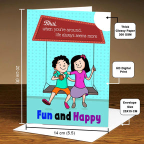 Personalised Fun & Happy Rakhi Card