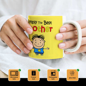 Simply The Best Bro Yellow Mug