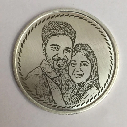Personalised Silver Photo Coin - 30 gms