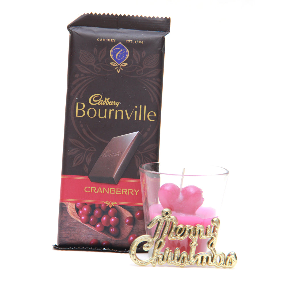 Glass Heart Candle with Bournville