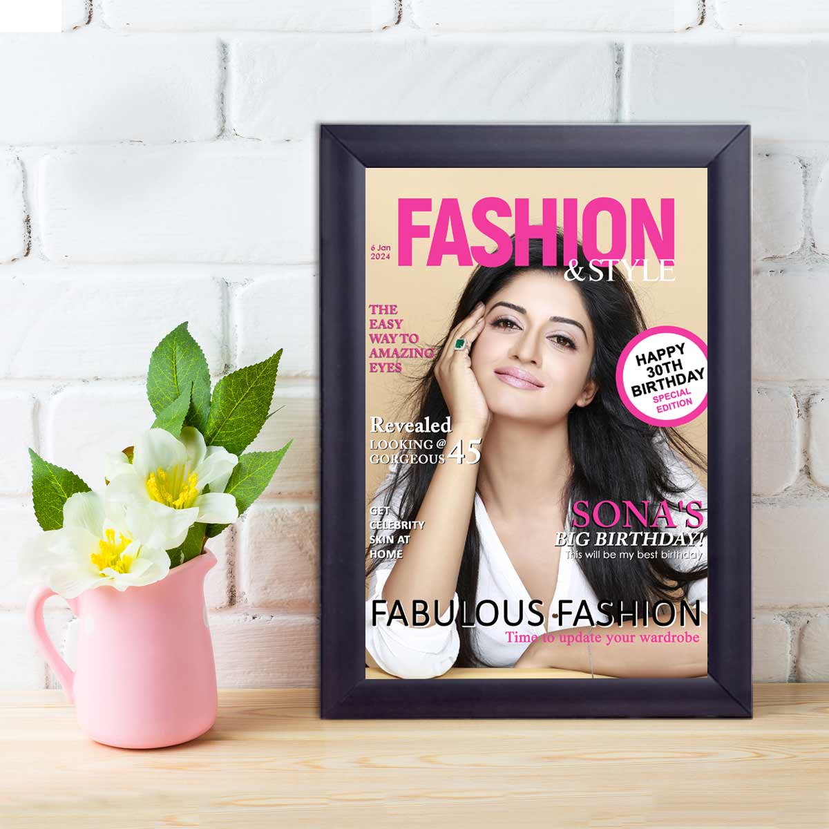 Fashion and Style Personalised Magazine Cover-Birthday Edition