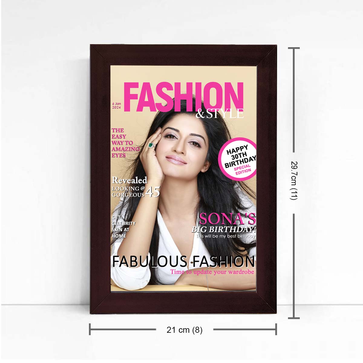 Fashion and Style Personalised Magazine Cover-Birthday Edition