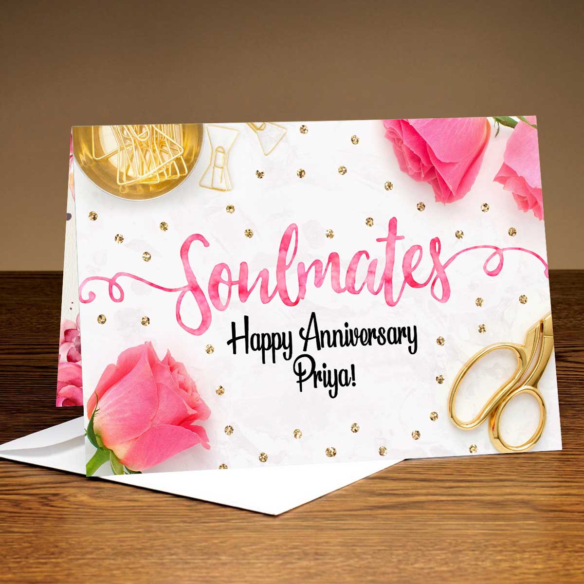 Personalised Soulmates Anniversary Greeting Card