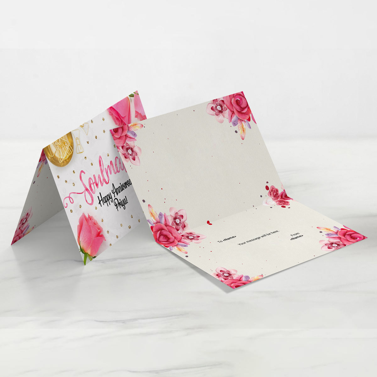 Personalised Soulmates Anniversary Greeting Card