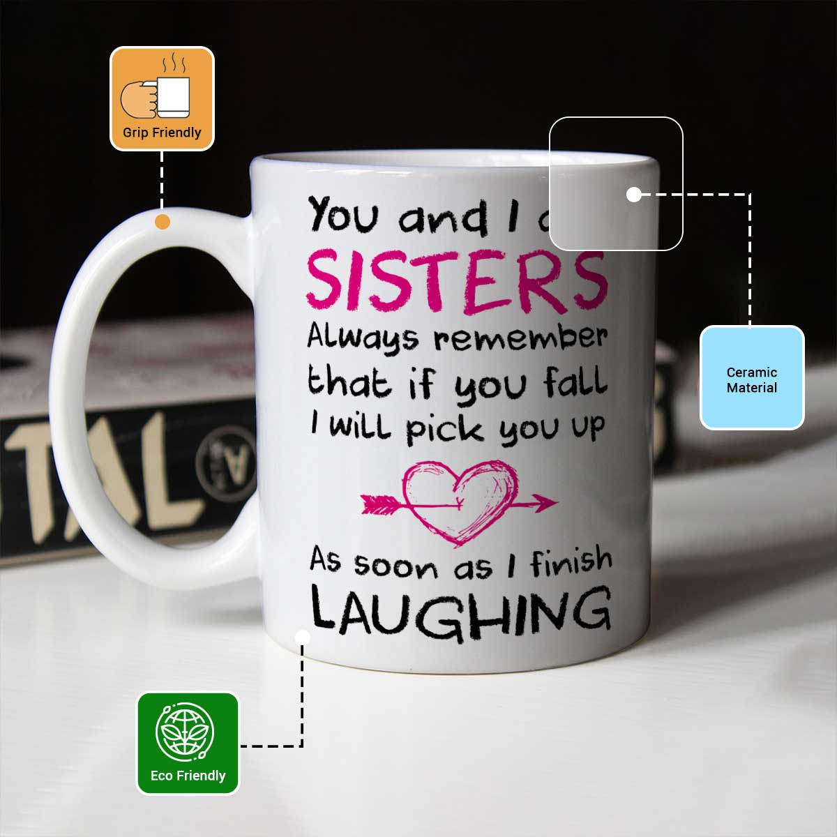 You And I Are Sisters Coffee Mug