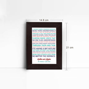 Personalised Friend's Love Framed Poster