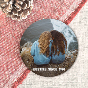 Set Of 4 - Personalised Set Of 4 Besties Since Rubber Coasters