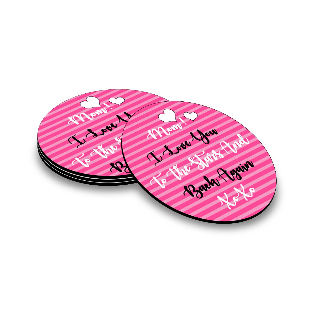 Set Of 4 - Personalised I Love Mom Coasters