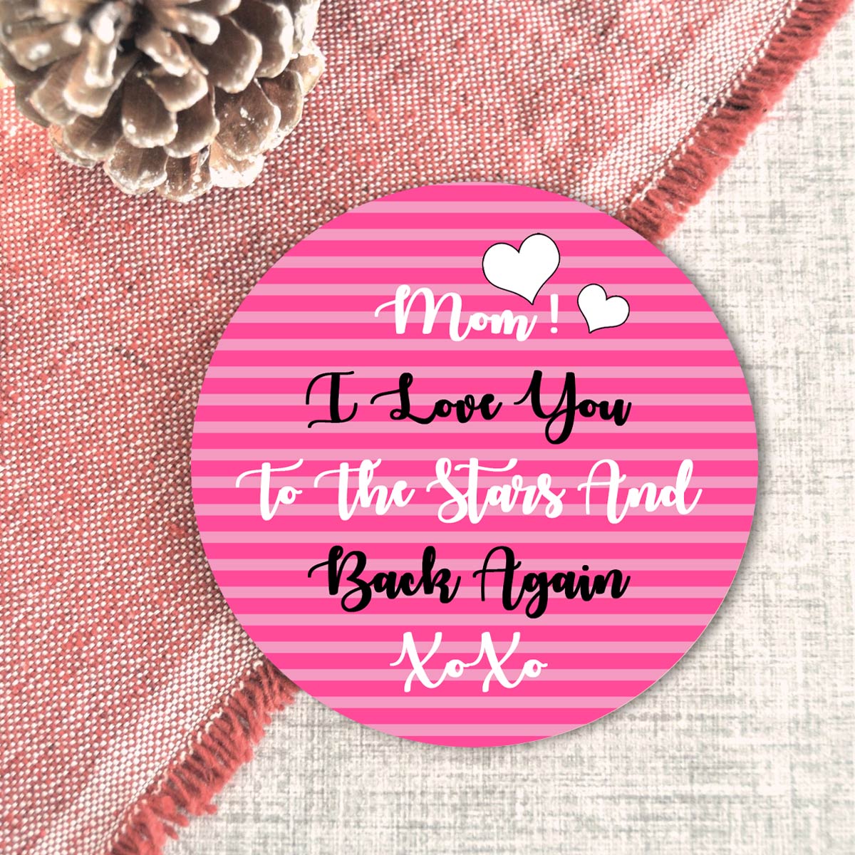 Set Of 4 - Personalised I Love Mom Coasters