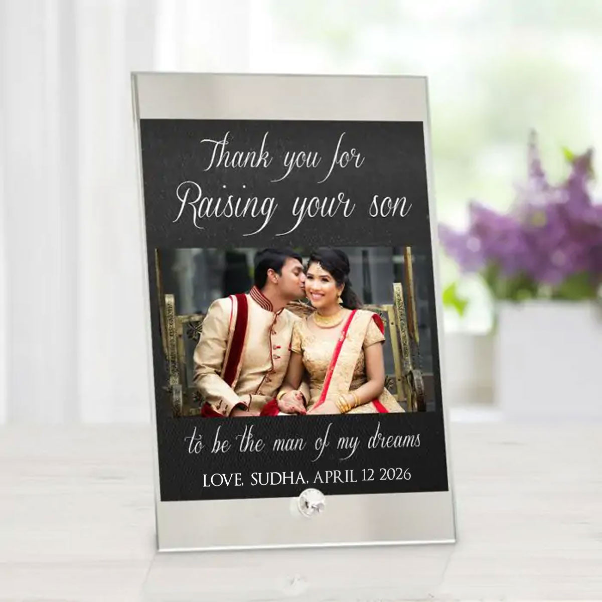 Personalised Man Of My Dreams Glass Frame