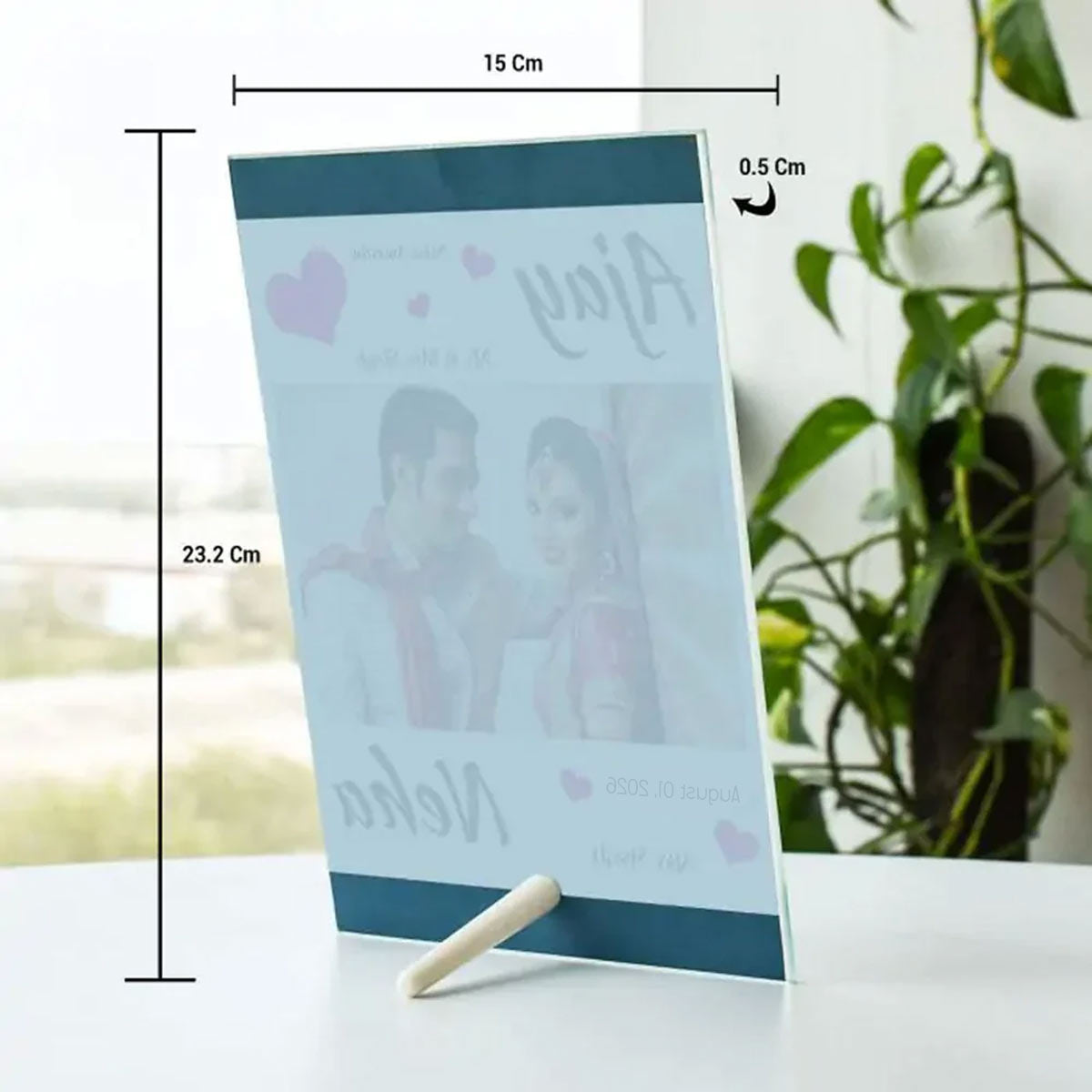 Personalised Love Couple Glass Frame