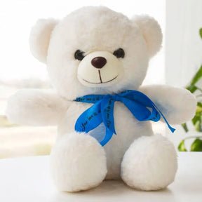 Cute Teddy Bear With Personalized Bow Red for Couple