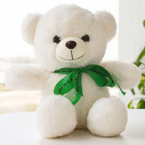 Cute Teddy Bear With Personalized Bow Red for Couple