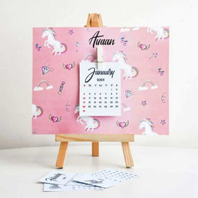 Personalized Unicorn Calendar Gift For Couple, Friend 2