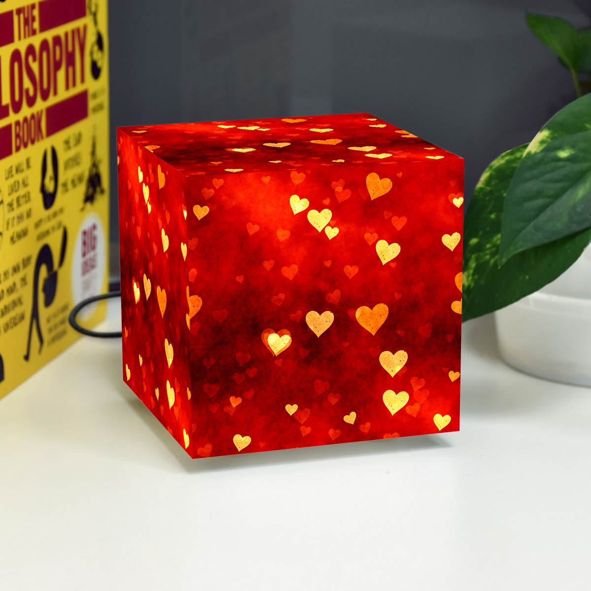 Glowing Heart Cubelit Mini Lamp