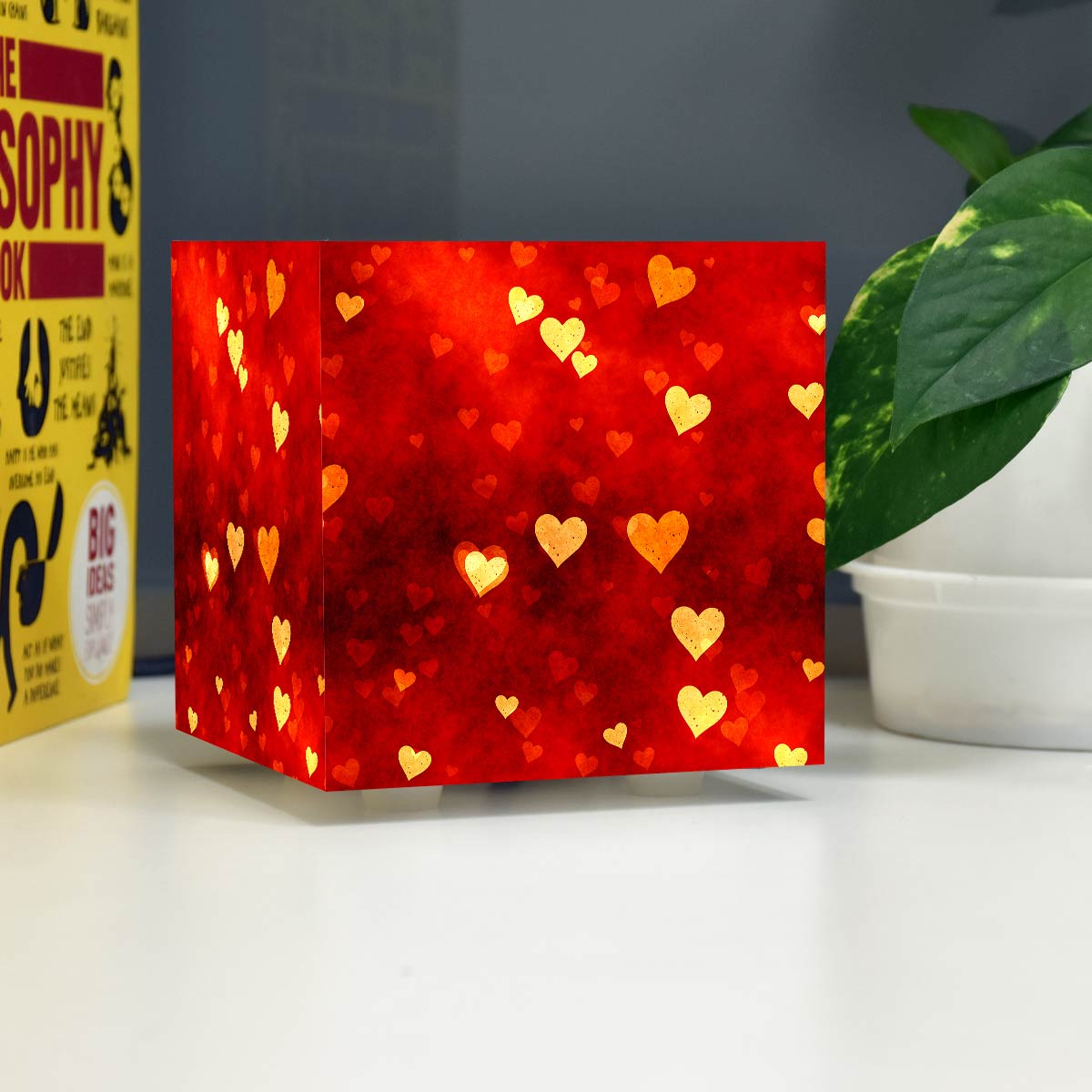 Glowing Heart Cubelit Mini Lamp