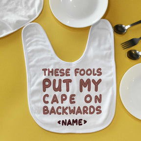 Set of 2 Personalised Super Hero Baby Bib