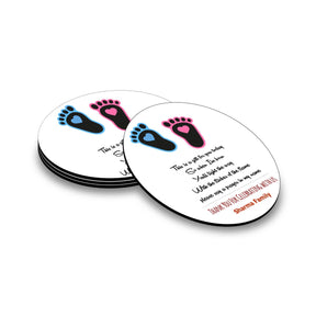 Personalised Coaster Set Of 4 Baby Shower Return Gift