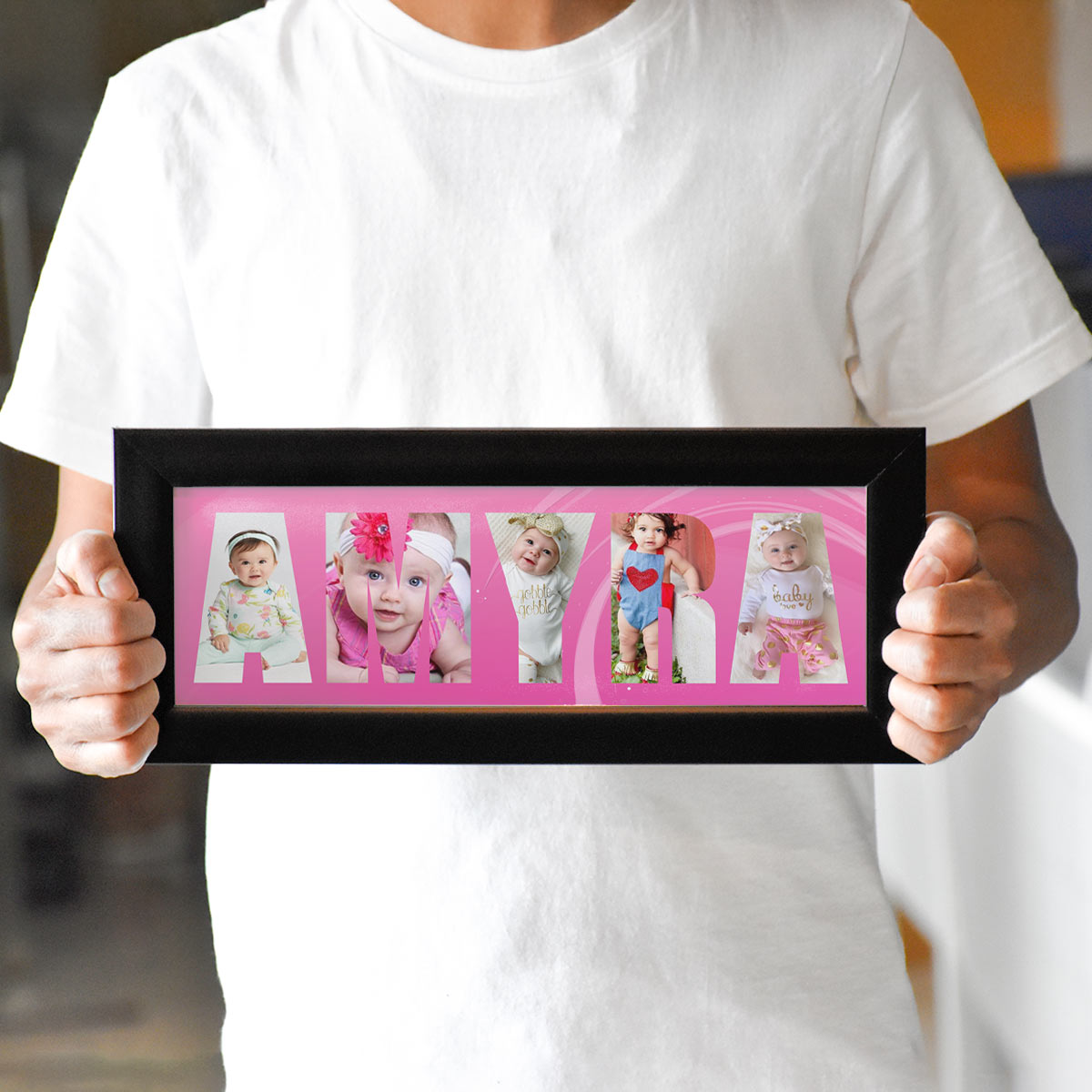 Personalised Baby Girl Name Frame