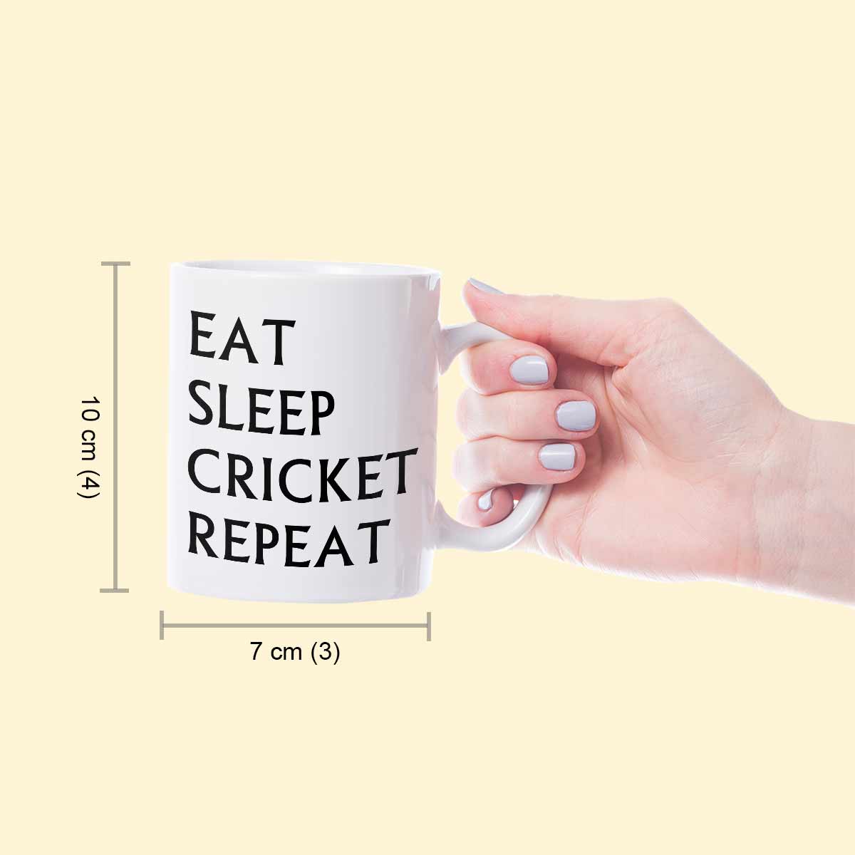 Eat Sleep Cricket Repeat Coffee Mug