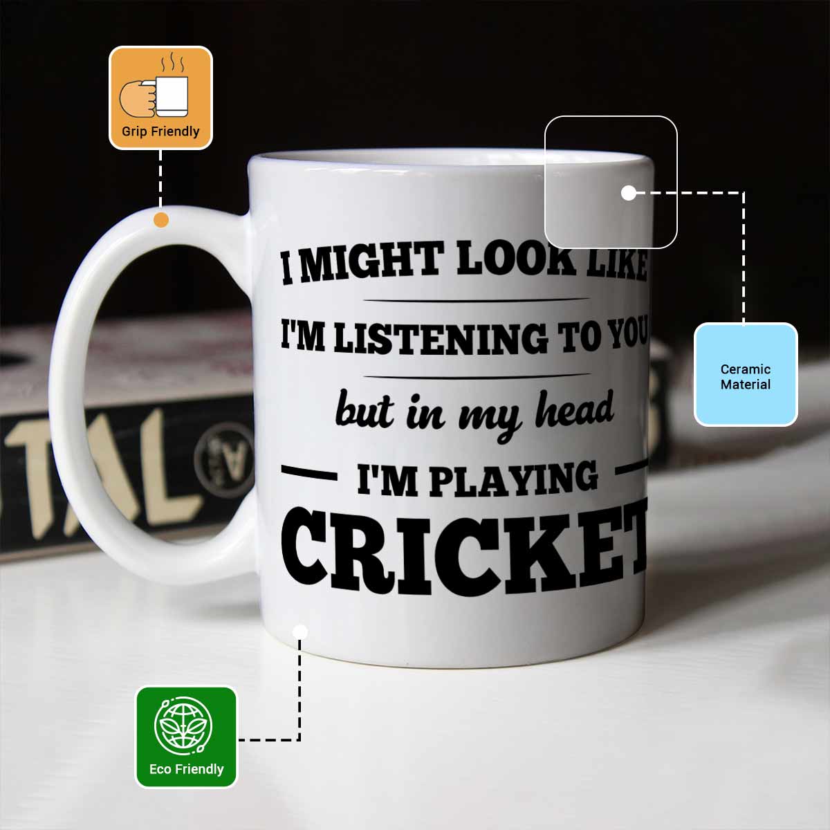 Playing Cricket Coffee Mug