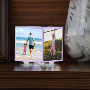 Personalised Best Dad Ever Mini Table Lamp With Wooden Base