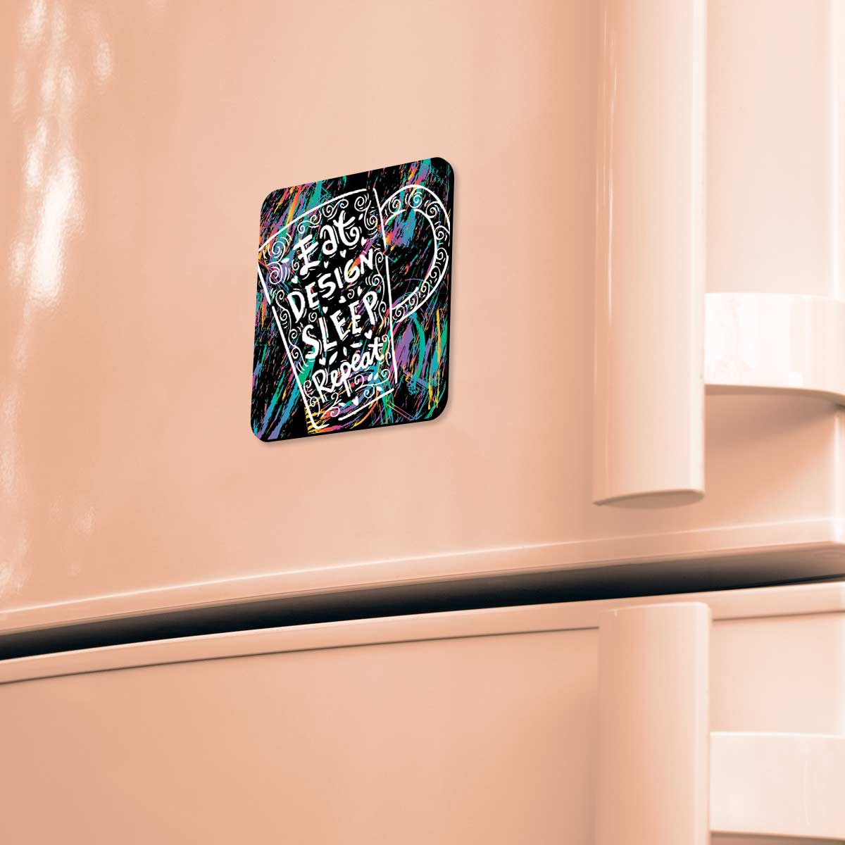 Eat Design Sleep Repeat Fridge  Magnet