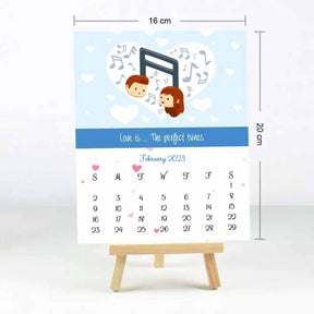 Personalised Love Is In The Little Things Easel Calendar