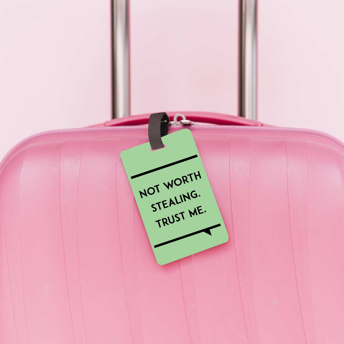 Personalised Not Worth Stealing Luggage Tag