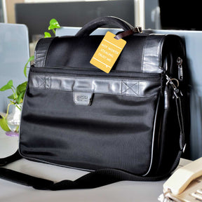 Personalised Not Worth Stealing Black Luggage Tag