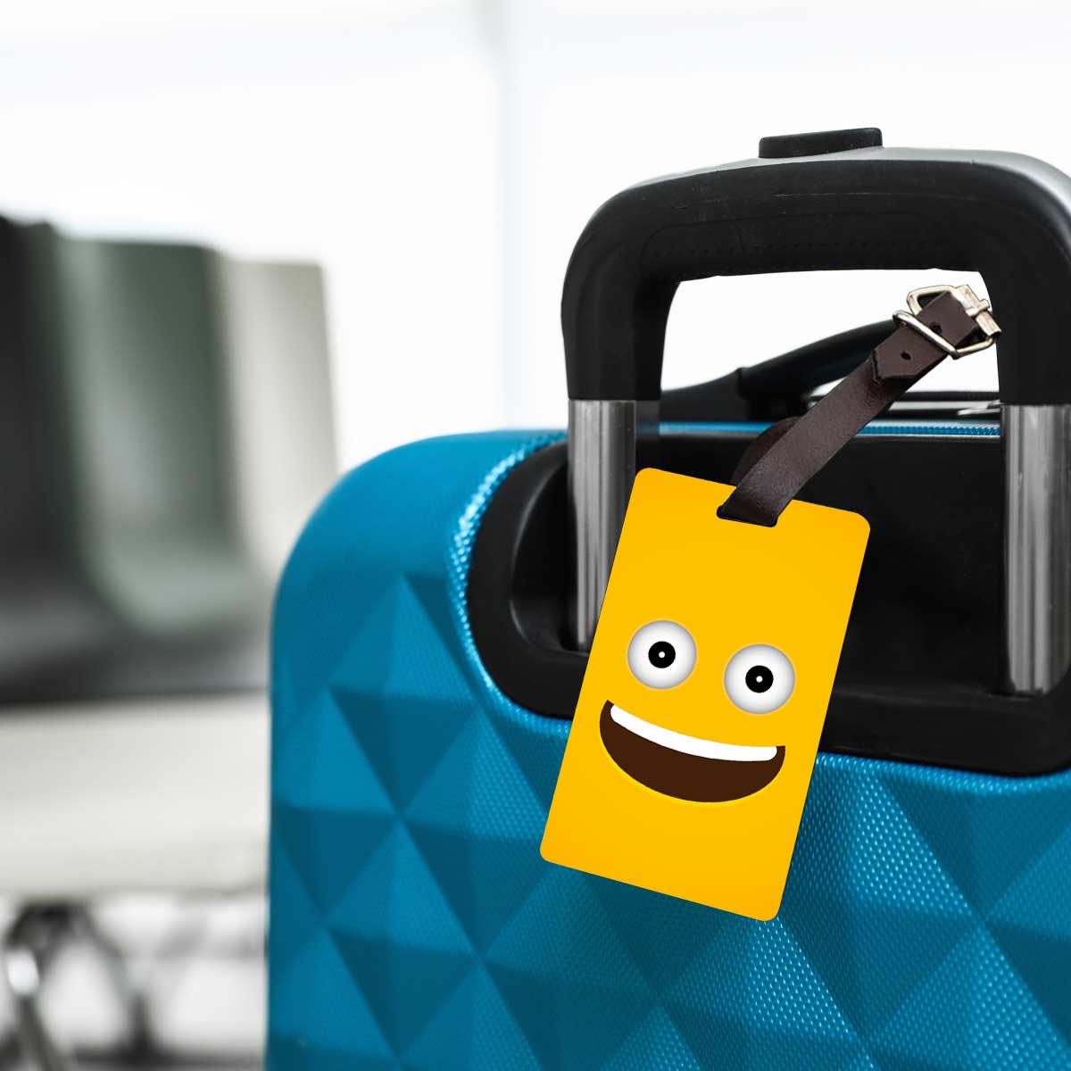 Personalised Smiley Emoji Luggage Tag