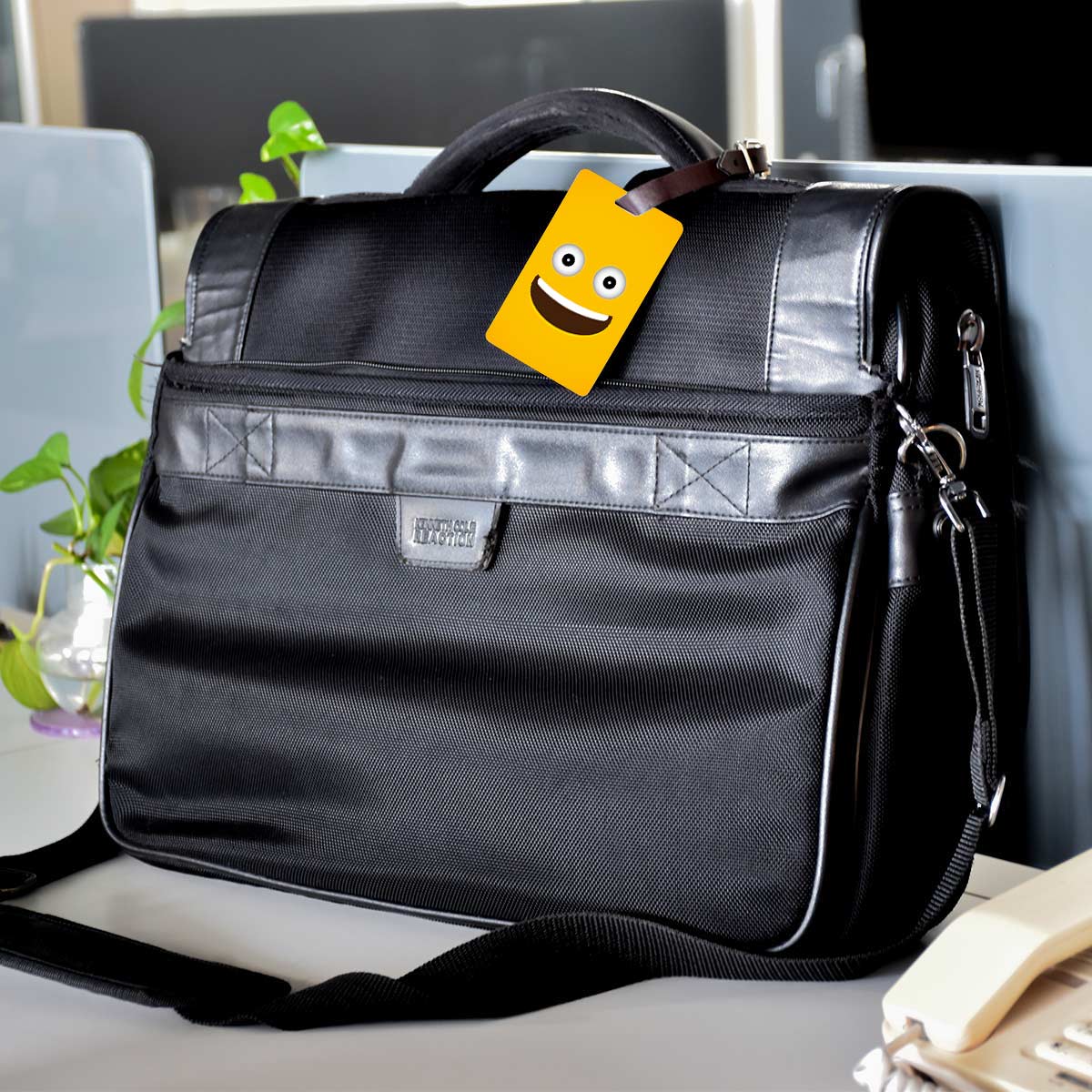 Personalised Smiley Emoji Luggage Tag