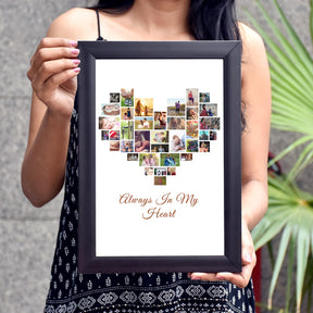 Personalized Always in my Heart Poster Frame