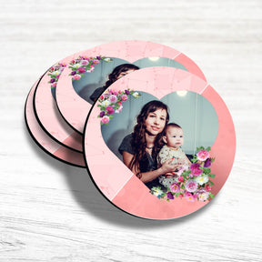 Set of 4 Personalised Coaster Set for Mom Birthday