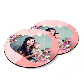 Set of 4 Personalised Coaster Set for Mom Birthday