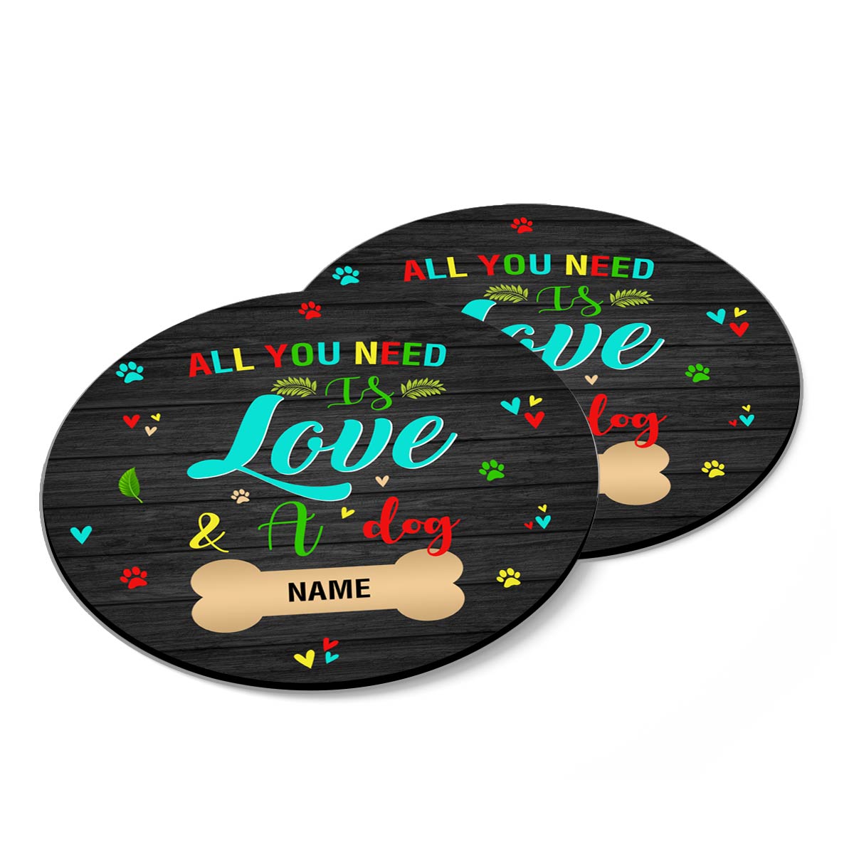 Personalised All You Need Is Love Coaster