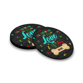 Personalised All You Need Is Love Coaster