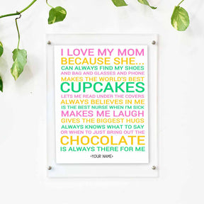Personalised I Love Mom Poster Frame for Mother-4