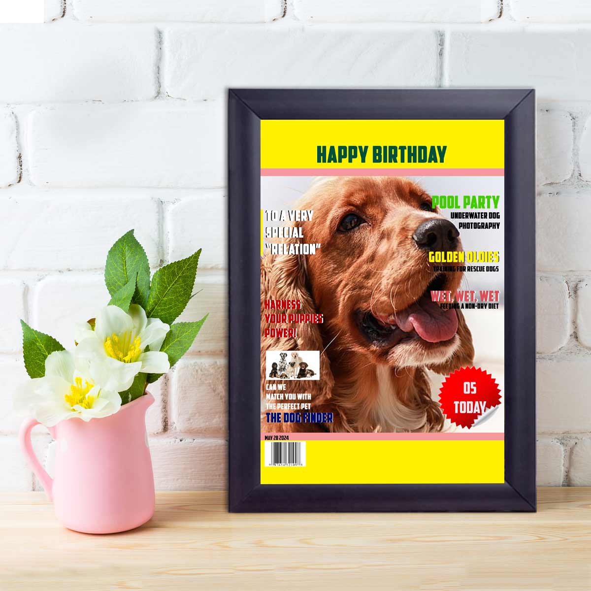 Personalised Pet Birthday Magazine Cover