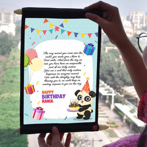 Personalized Message Printed Birthday Scroll from Mom & Dad